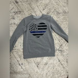Blue lives matter crew neck